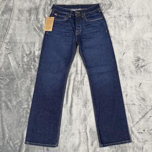 WIESMADE Jackie Jeans Womens 25x30 Blue Dark Wash Mid Rise Straight Button Fly